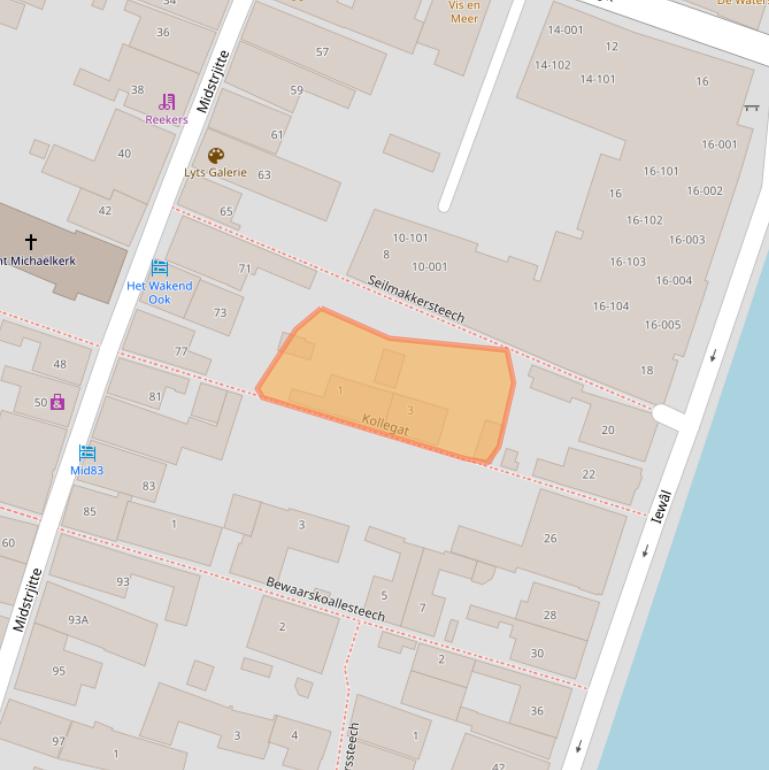 Kaart van postcodegebied 8551SE.