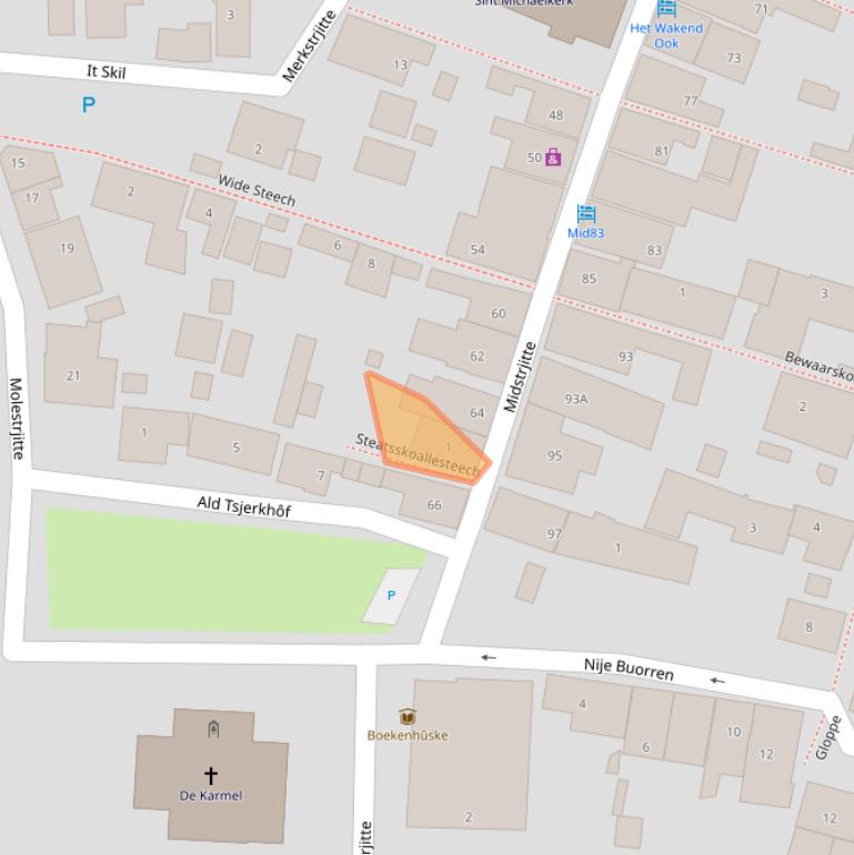 Kaart van postcodegebied 8551SL.