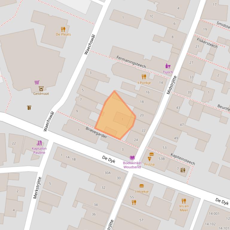 Kaart van postcodegebied 8551SN.