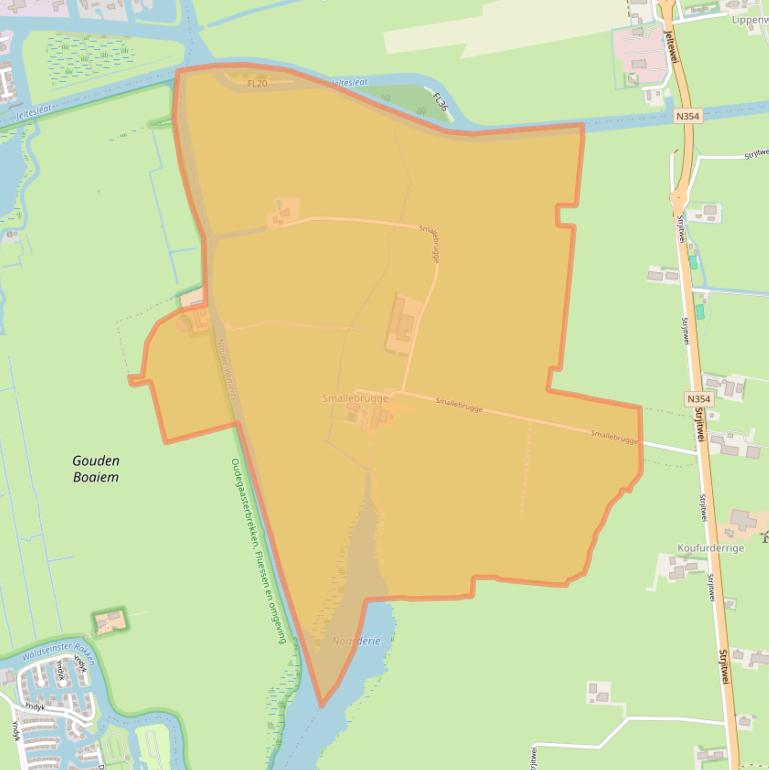 Kaartafbeelding, ingezoomd op postcodegebied 8552.