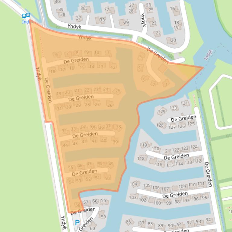 Kaart van postcodegebied 8553MC.