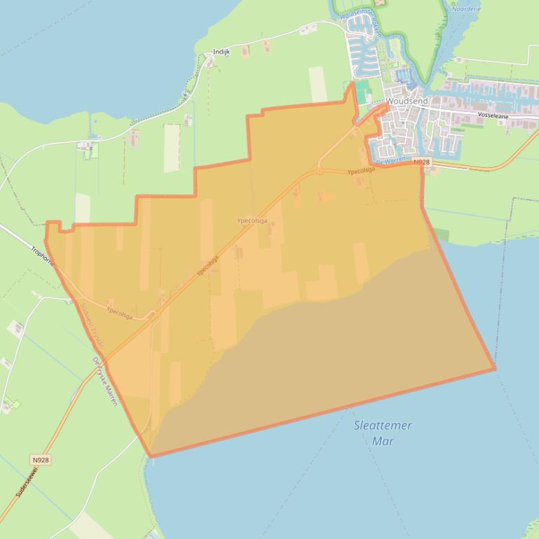 Kaart van postcodegebied 8554RD.