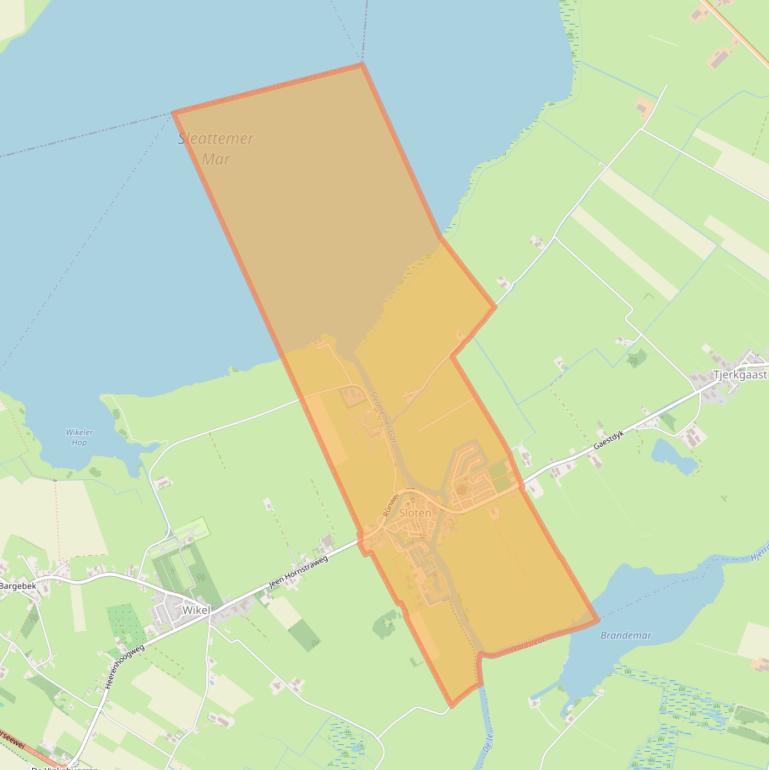 Kaart van postcodegebied 8556.