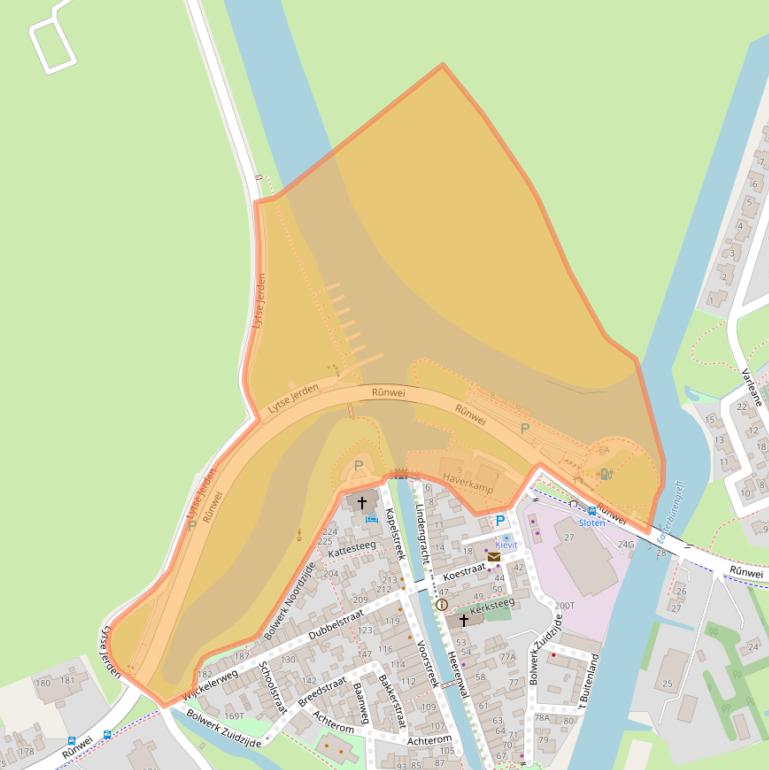 Kaart van postcodegebied 8556AC.