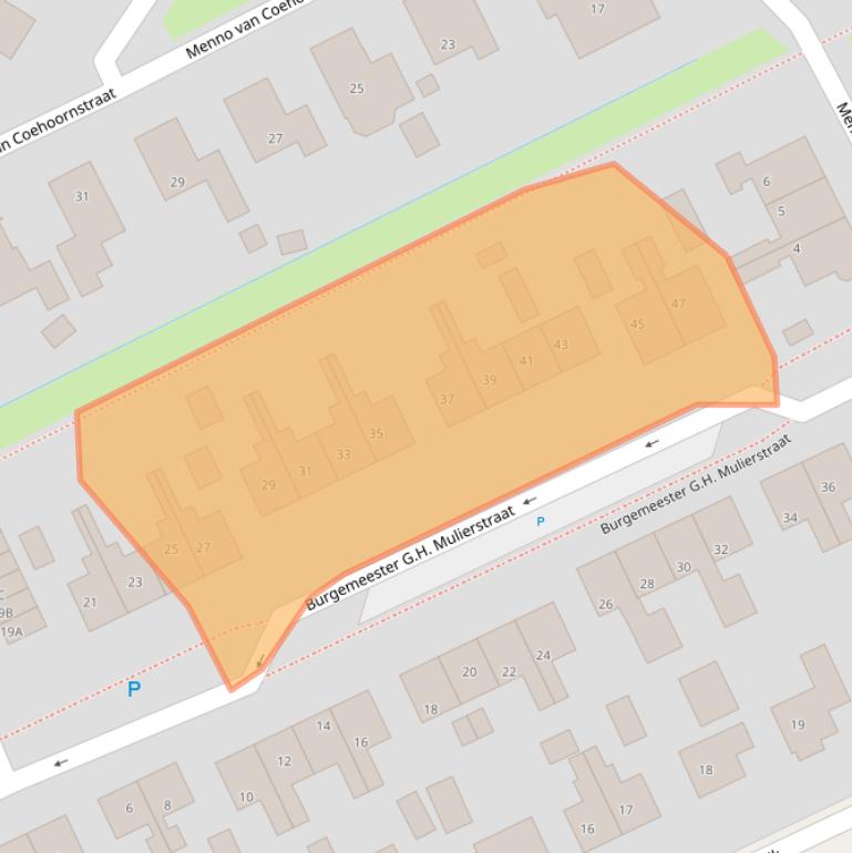 Kaart van postcodegebied 8556AE.