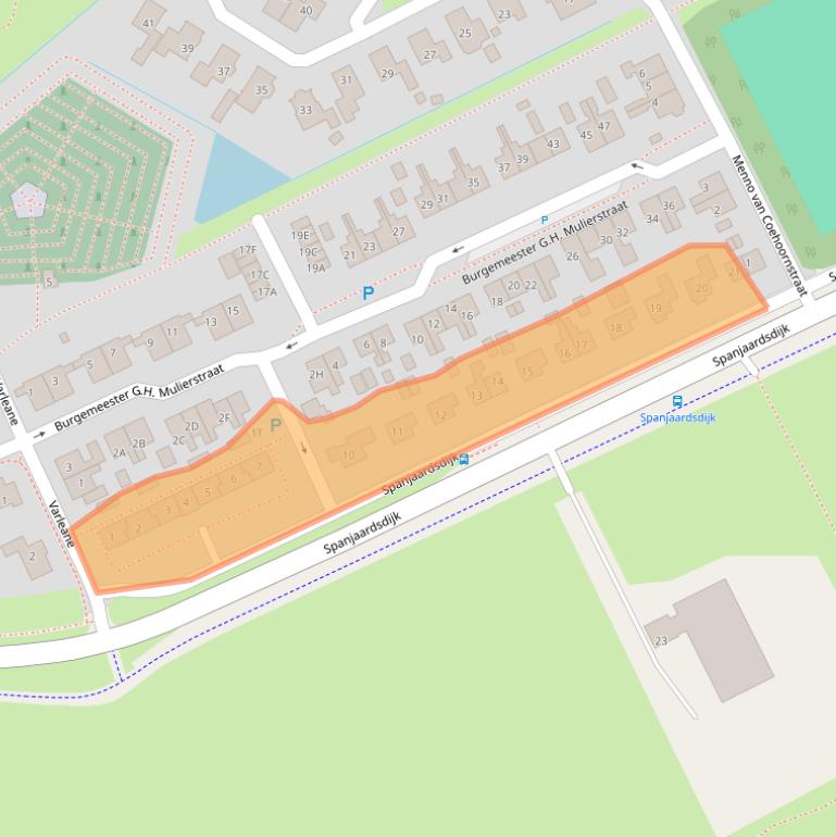 Kaart van postcodegebied 8556AJ.