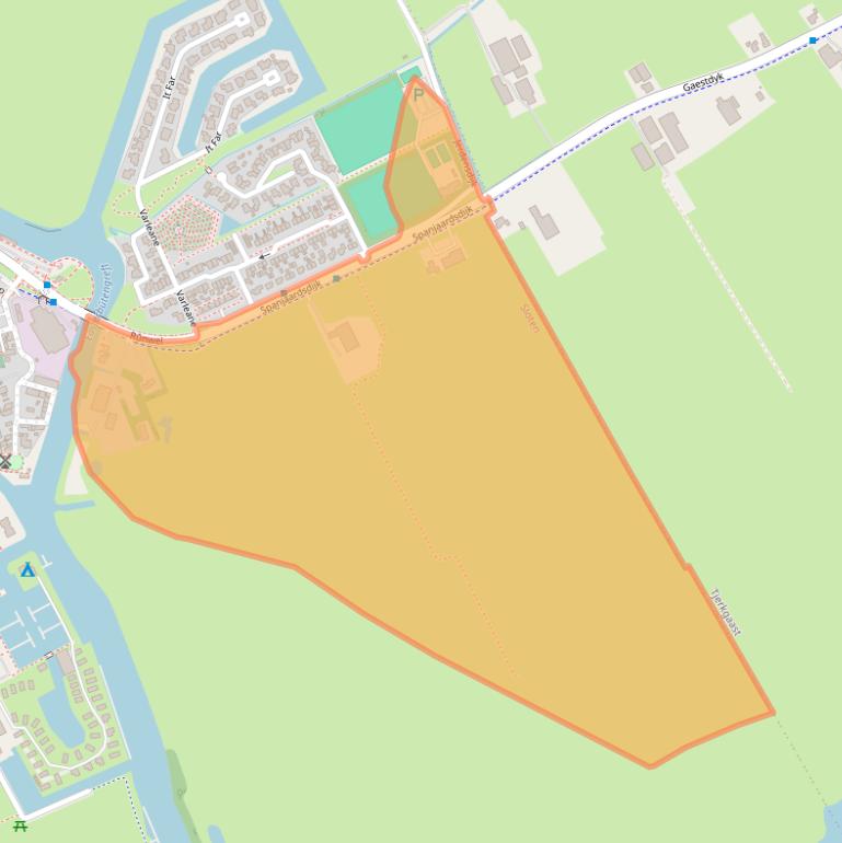 Kaart van postcodegebied 8556AK.