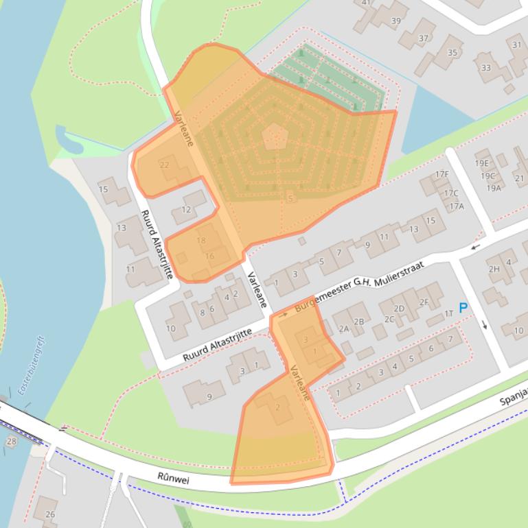 Kaart van postcodegebied 8556AL.