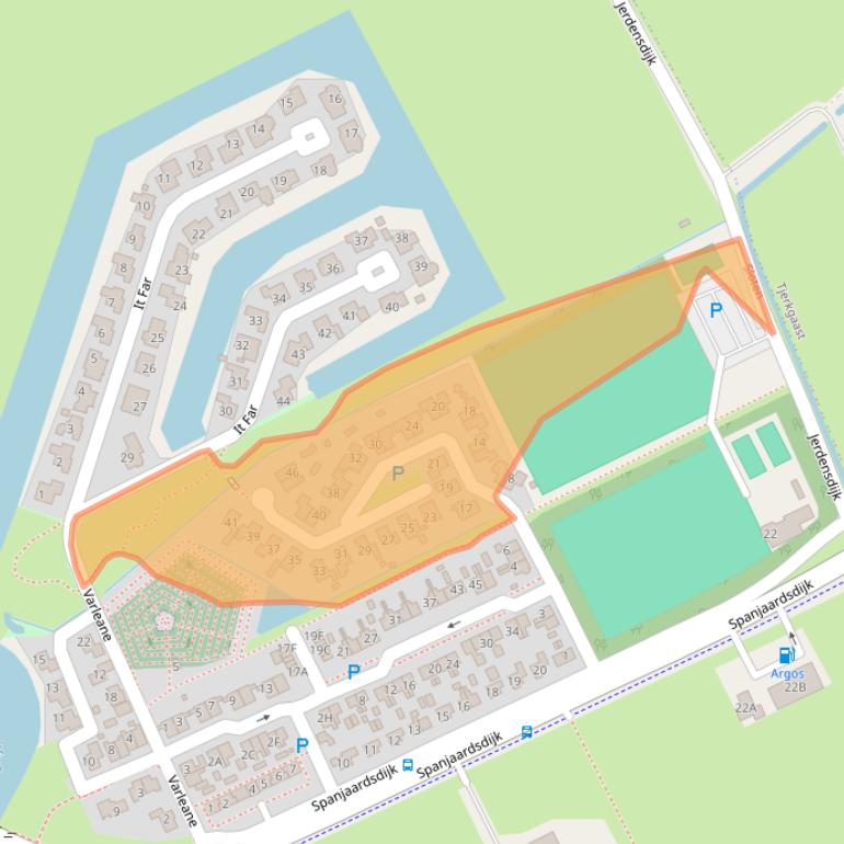 Kaart van postcodegebied 8556AR.