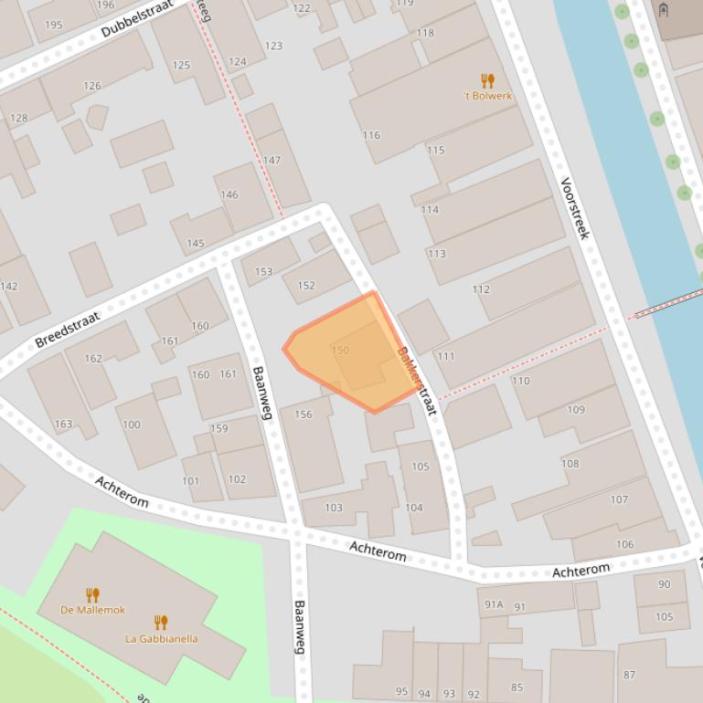 Kaart van postcodegebied 8556XP.