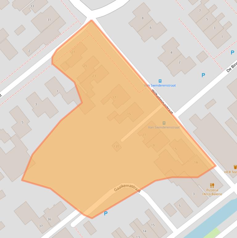 Kaart van postcodegebied 8561AA.