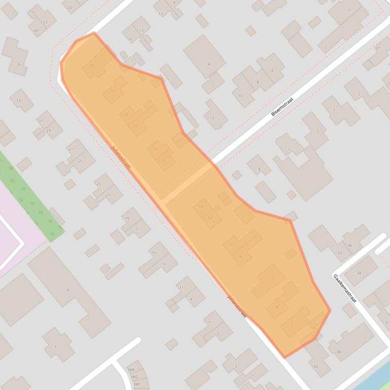 Kaart van postcodegebied 8561AJ.