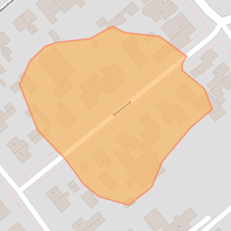 Kaart van postcodegebied 8561AK.