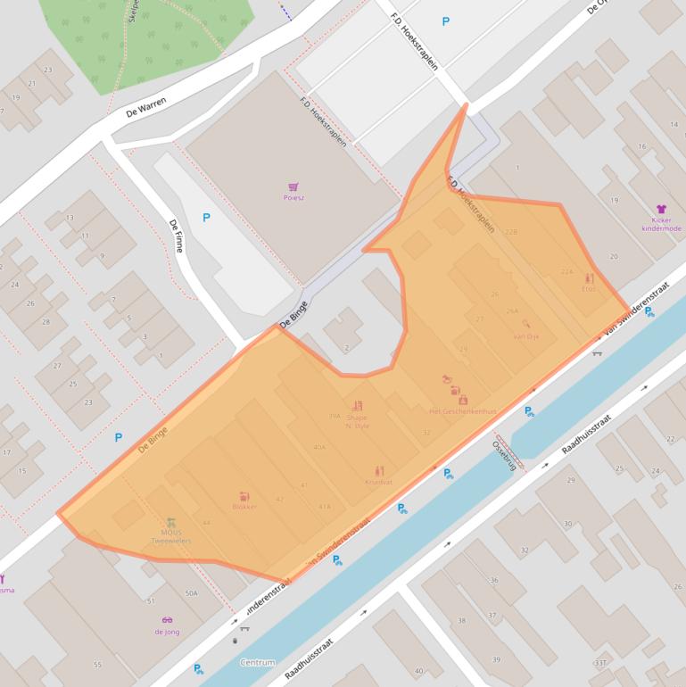 Kaart van postcodegebied 8561AR.