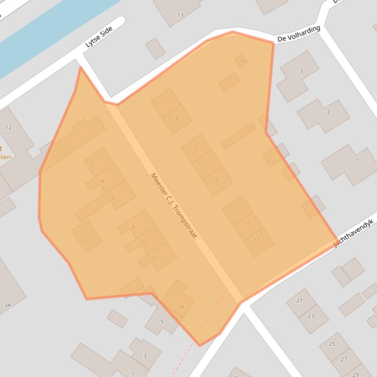 Kaart van postcodegebied 8561AZ.