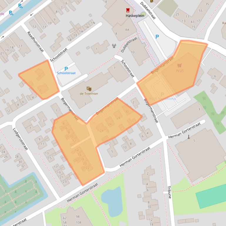 Kaart van postcodegebied 8561BL.