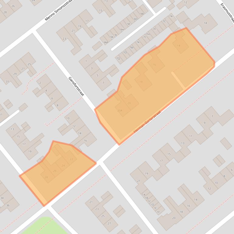 Kaart van postcodegebied 8561BT.