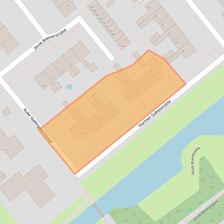 Kaart van postcodegebied 8561BV.