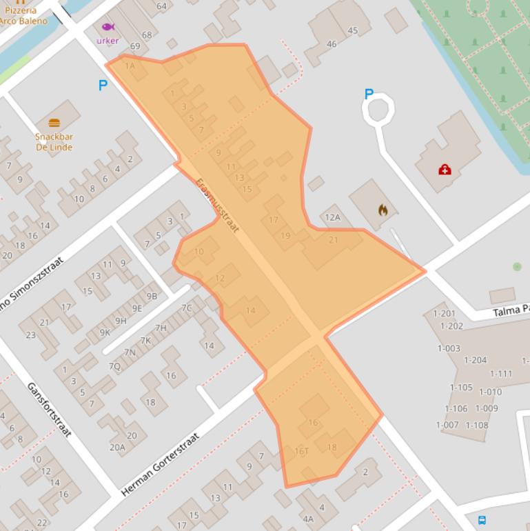 Kaart van postcodegebied 8561BW.