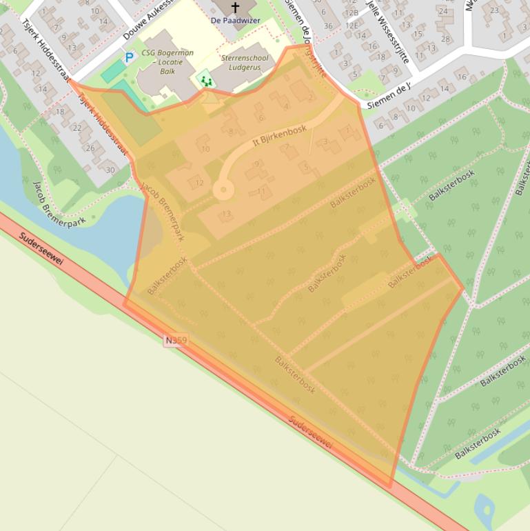 Kaart van postcodegebied 8561DT.