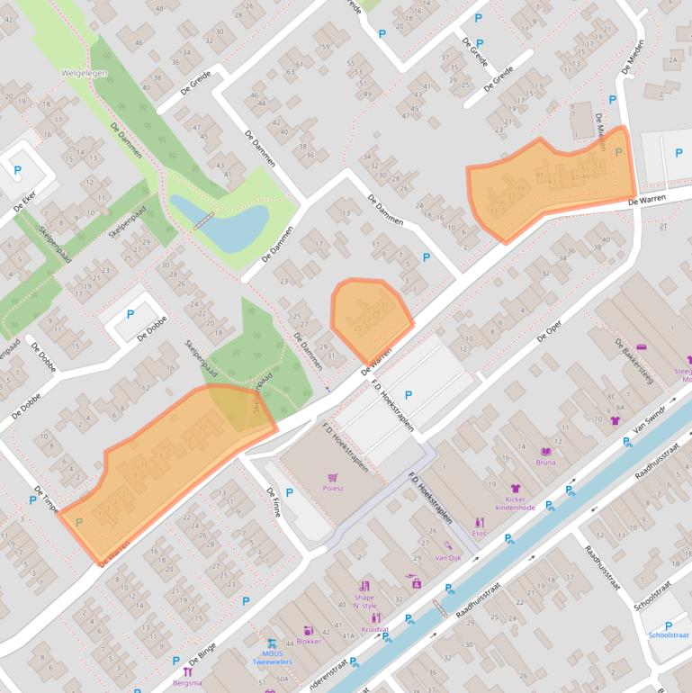 Kaart van postcodegebied 8561EC.