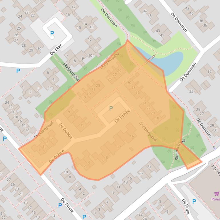 Kaart van postcodegebied 8561EJ.