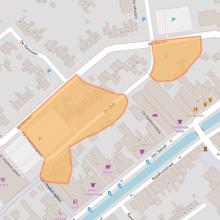 Kaart van postcodegebied 8561EW.