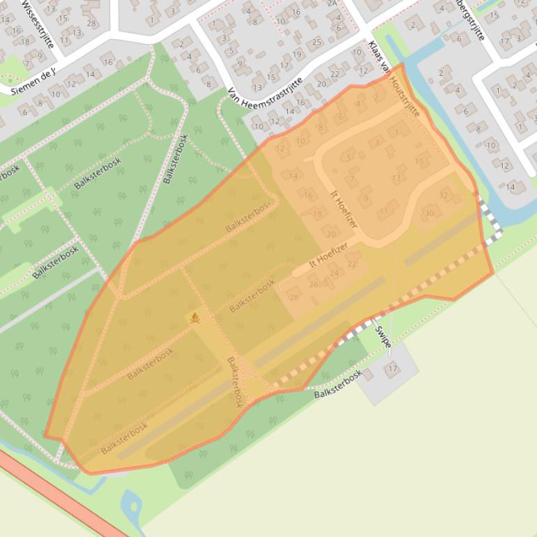 Kaart van postcodegebied 8561GD.