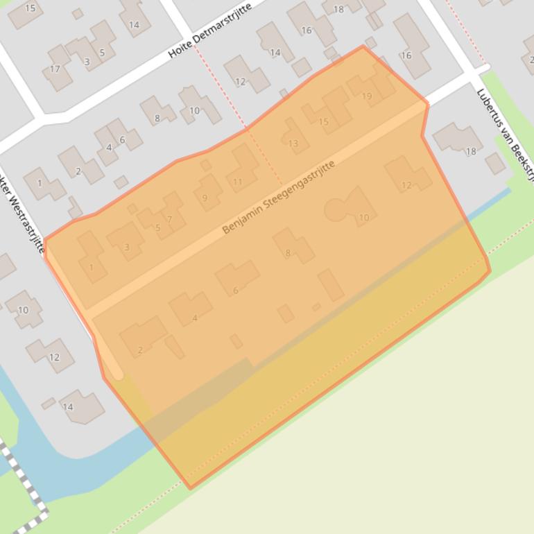 Kaart van postcodegebied 8561GL.