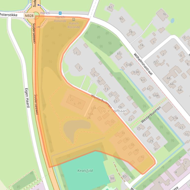 Kaart van postcodegebied 8561JH.