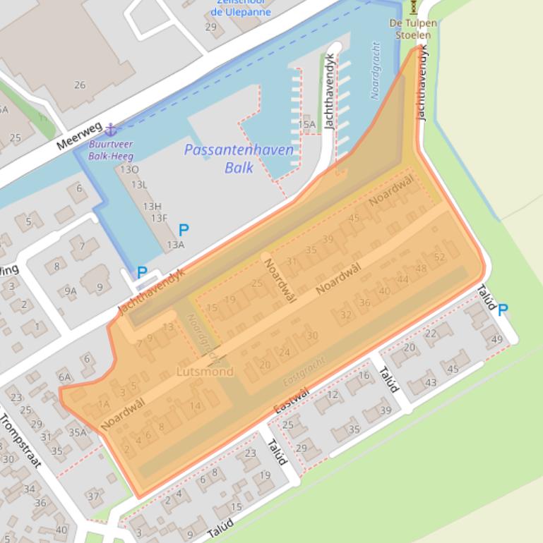 Kaart van postcodegebied 8561KA.