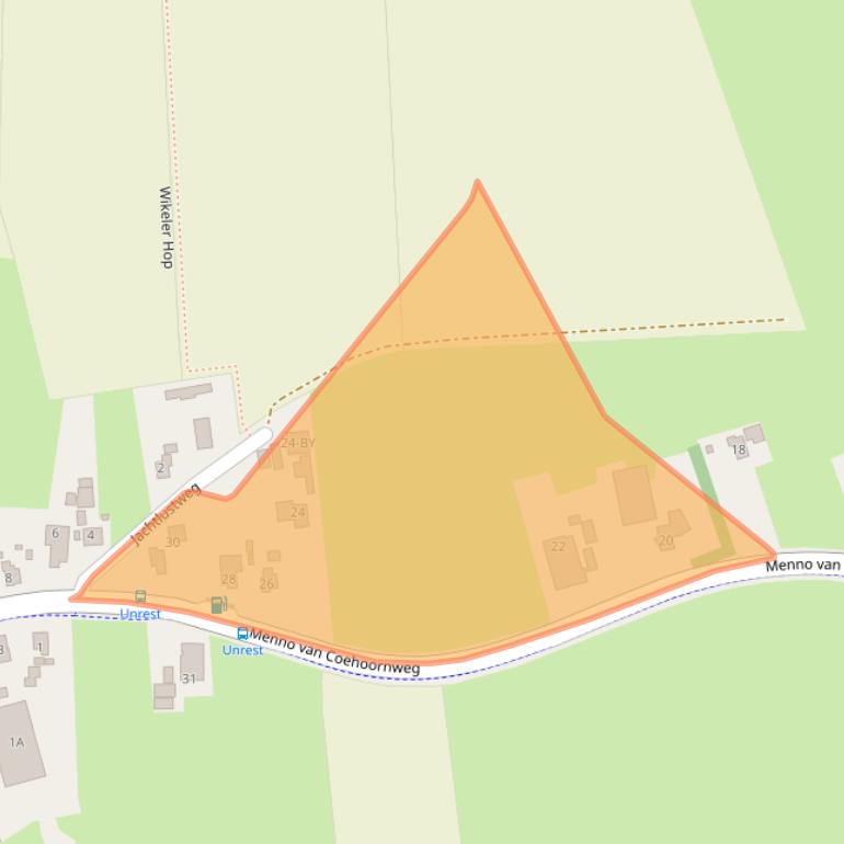 Kaart van postcodegebied 8563AE.