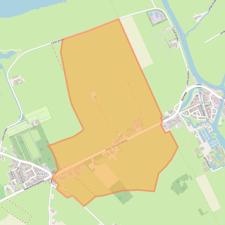 Kaart van postcodegebied 8563AJ.