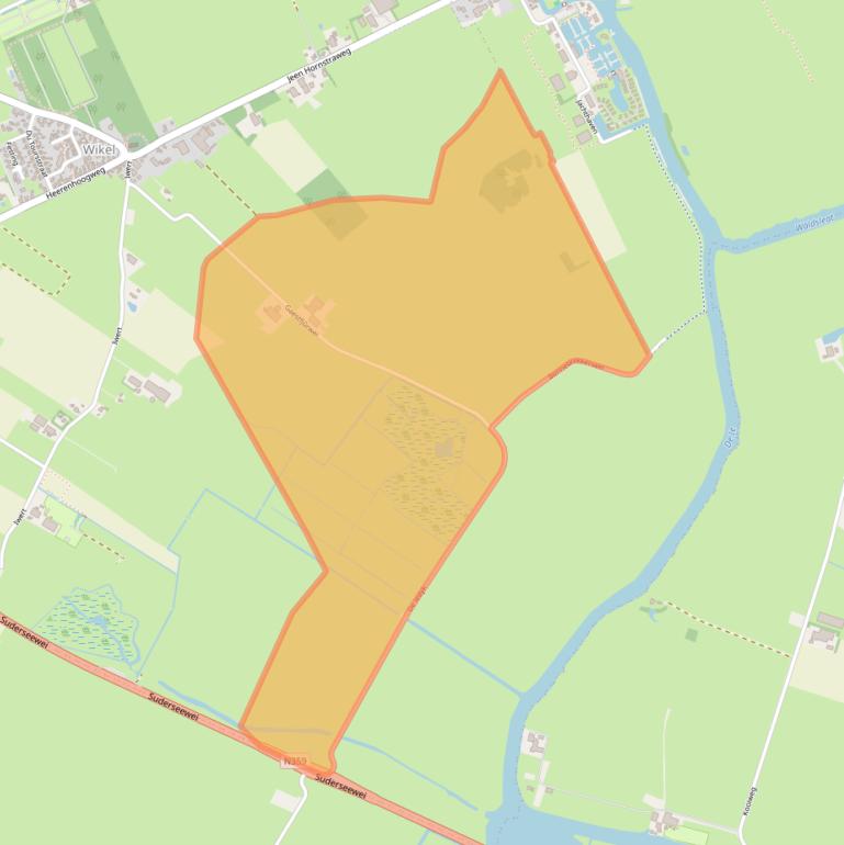 Kaart van postcodegebied 8563AW.