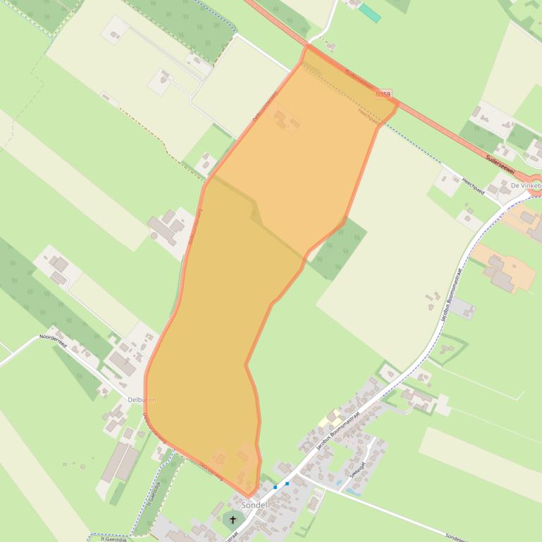 Kaart van postcodegebied 8565GS.