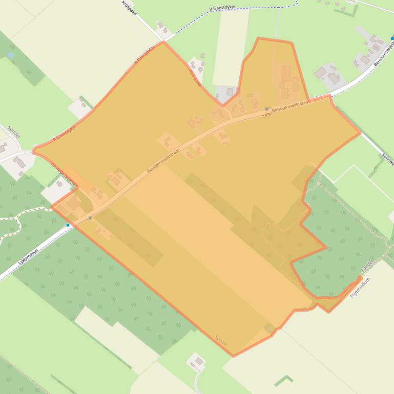 Kaart van postcodegebied 8565HH.