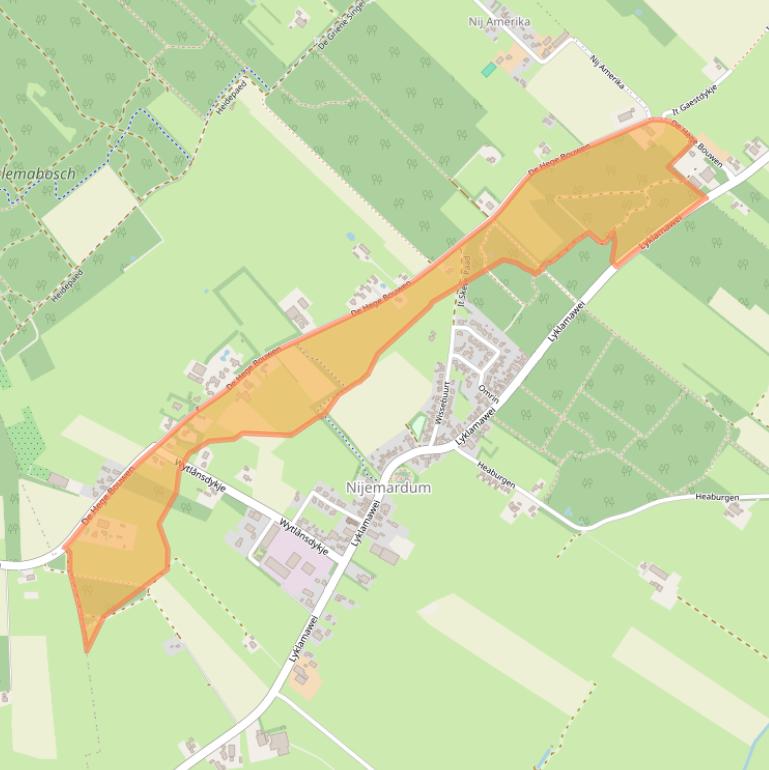 Kaart van postcodegebied 8566JC.