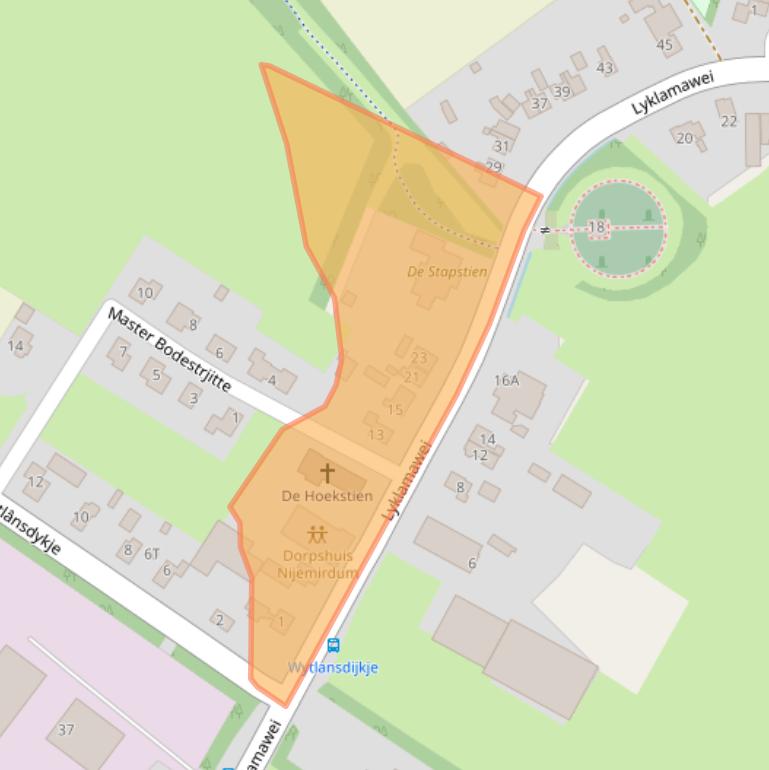 Kaart van postcodegebied 8566JH.