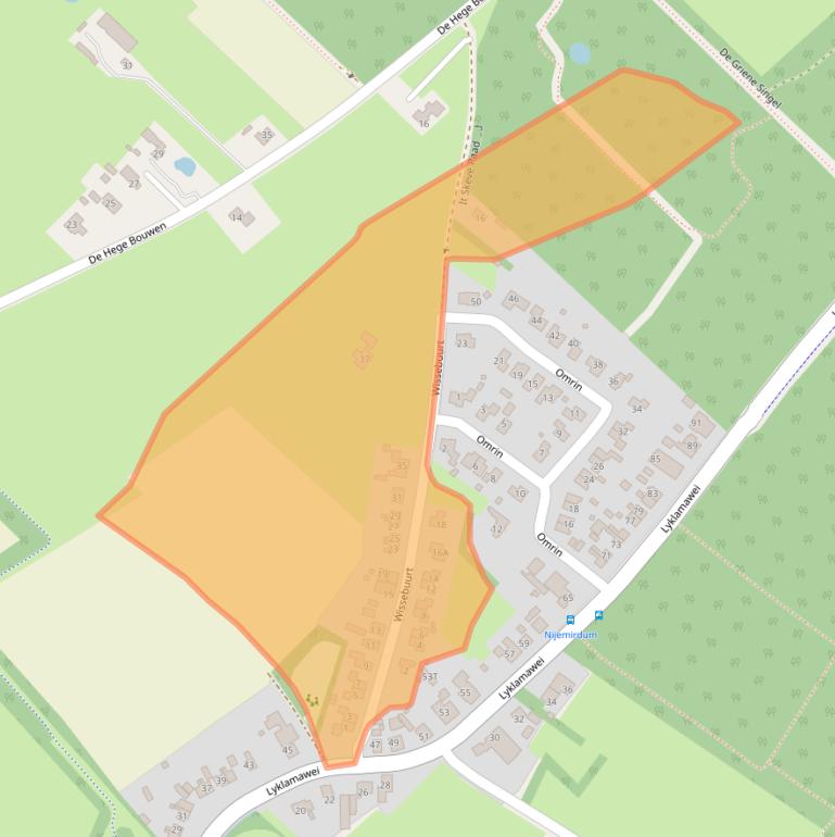 Kaart van postcodegebied 8566JM.