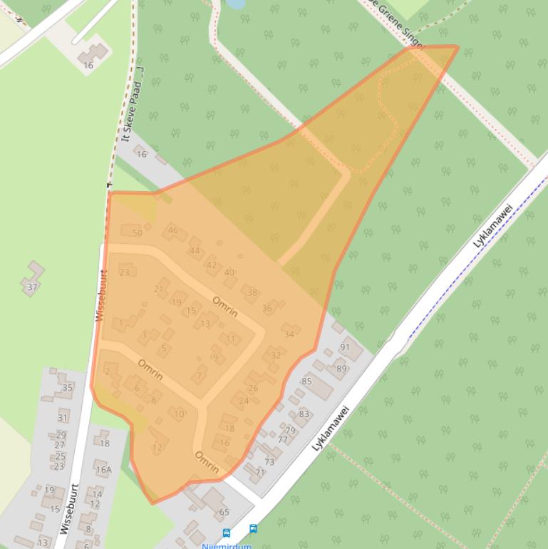 Kaart van postcodegebied 8566JN.