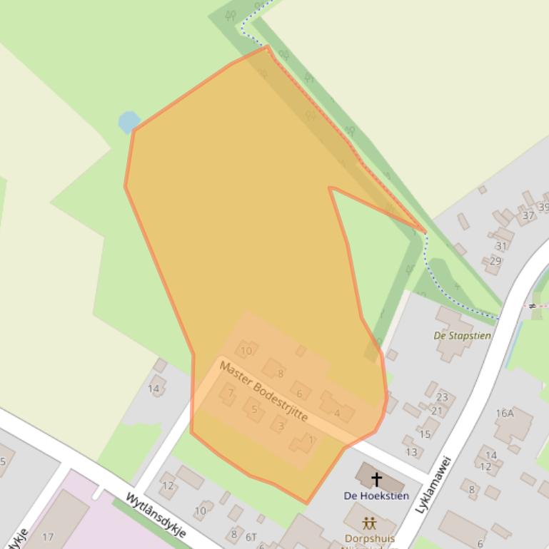 Kaart van postcodegebied 8566JR.