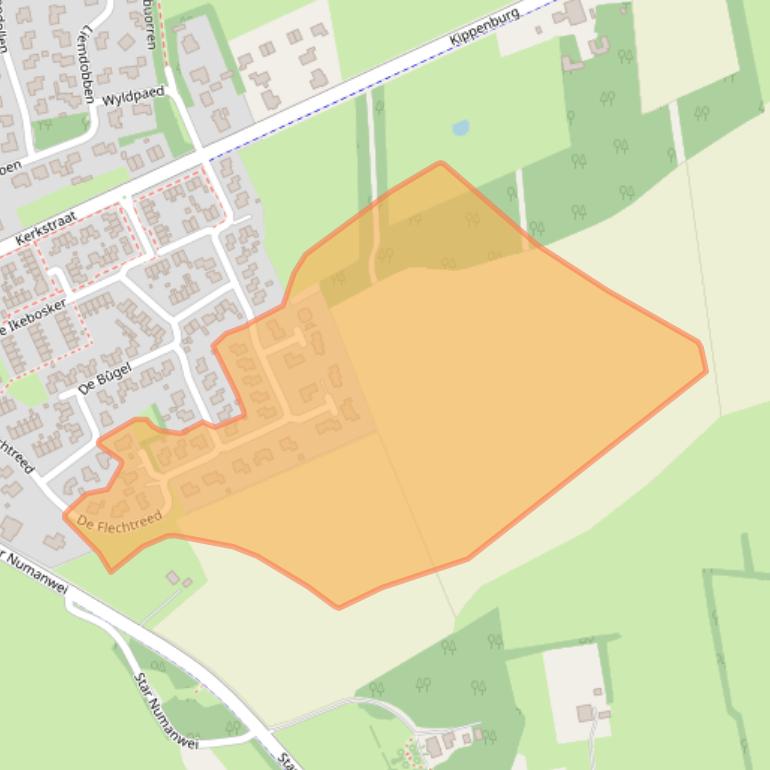 Kaart van postcodegebied 8567KC.