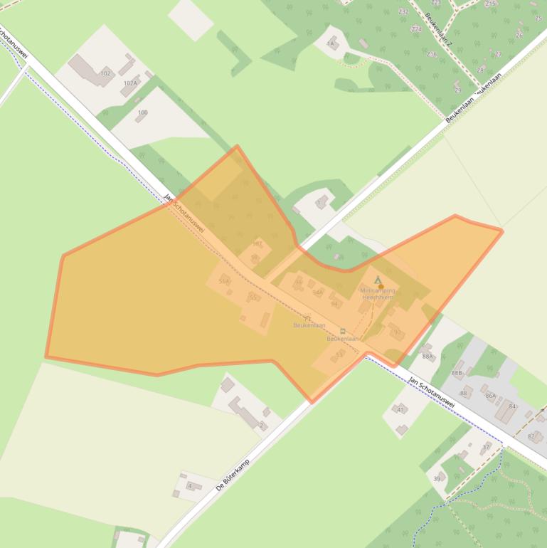 Kaart van postcodegebied 8567LE.