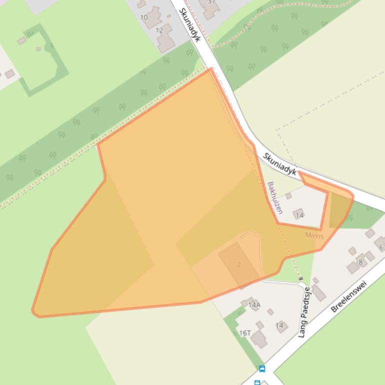 Kaart van postcodegebied 8573WT.