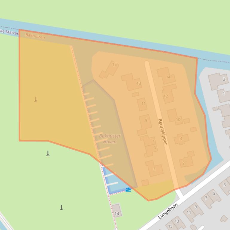 Kaart van postcodegebied 8574RD.