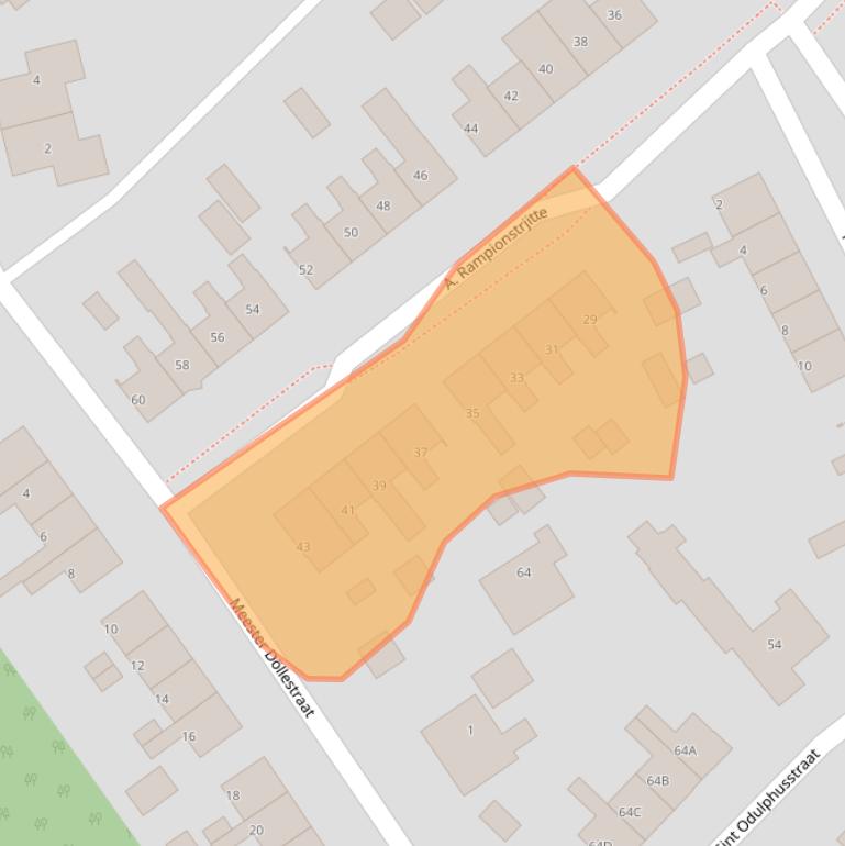 Kaart van postcodegebied 8574SK.