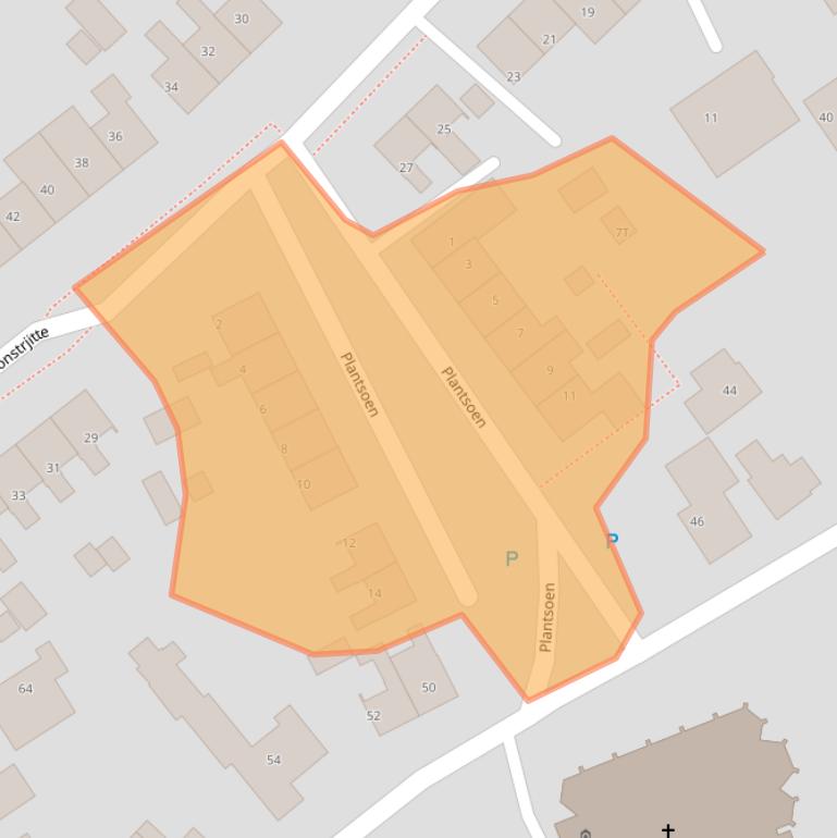 Kaart van postcodegebied 8574SN.