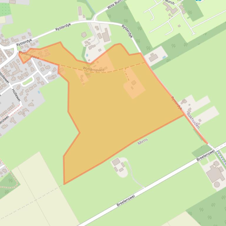 Kaart van postcodegebied 8574TB.