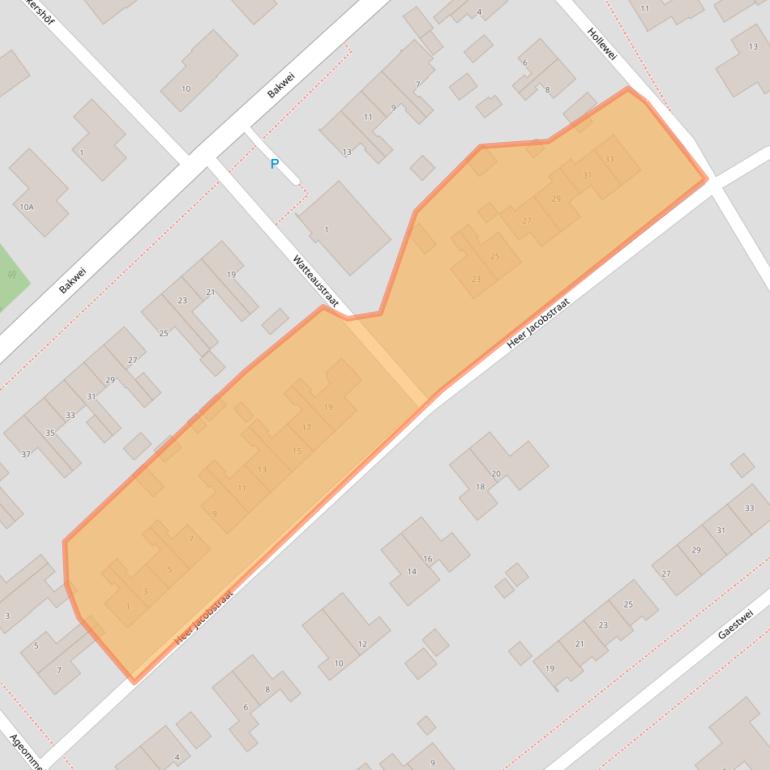 Kaart van postcodegebied 8574TJ.