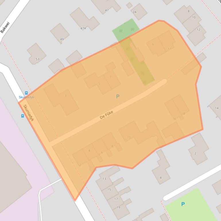 Kaart van postcodegebied 8574TT.